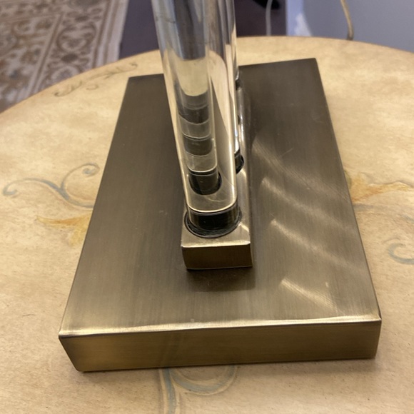 COPY - Modern, Contemporary Crystal and Antique Brass Table Lamp with Black Sha… - Picture 9 of 10